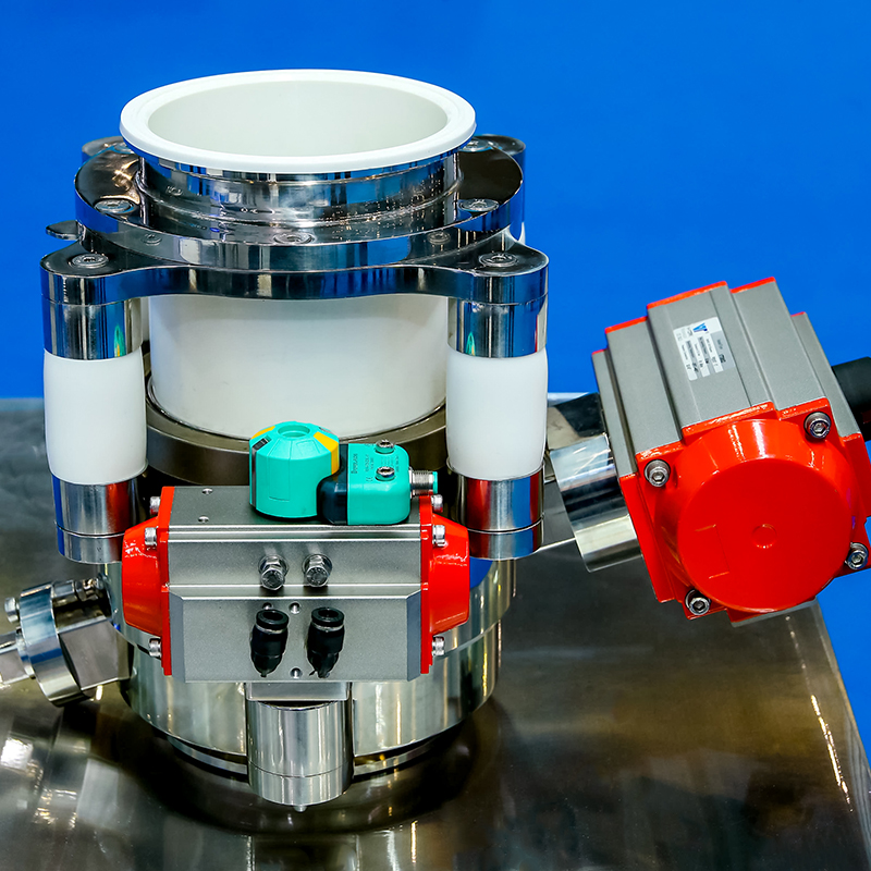 Aseptyczny dzielony zawór motylkowy